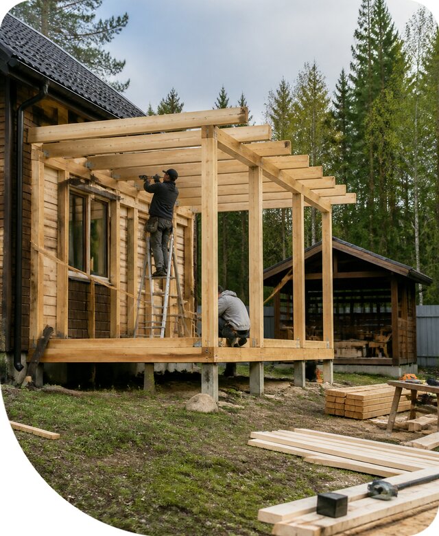 Строительство пристроек и построек на участке в Симферополе