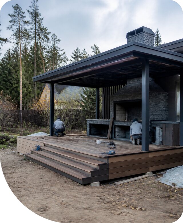 Терраса с барбекю в Симферополе под ключ для дома и дачи